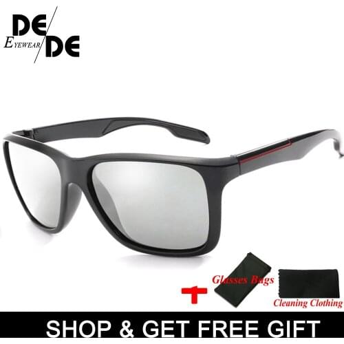 New Polarized Photochromic Sunglasses Brand Design Men Square Driving Sun glasses Gafas For Men UV400 Male Eyewear Oculos