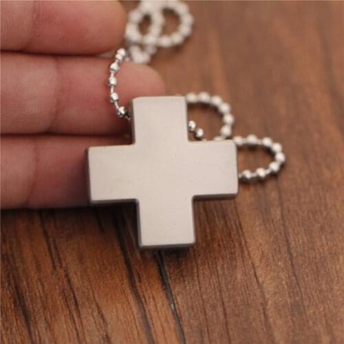New Stainless Steel Necklace for Women Men Jesus Crystal Cross Pendant Necklaces Gold Silver Cross Fashion Jewelry Dropshipping