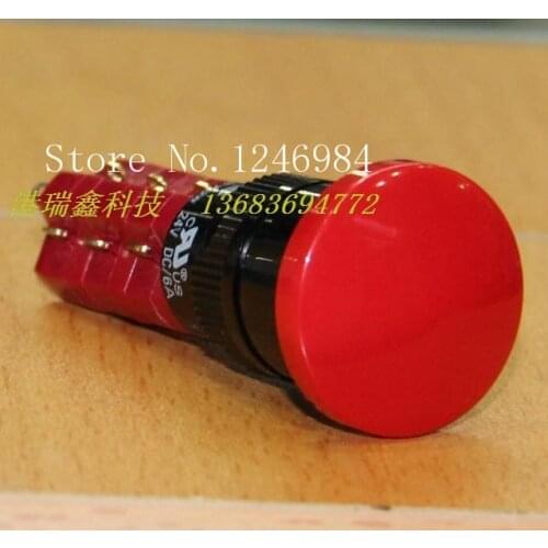 [SA]DECA Taiwan Progressive Alliance M16 circular three -way red mushroom button switch with lock D16LAR3-3AB--5pcs/lot