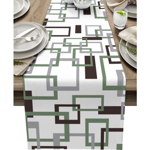 Modern Abstract Geometric Modern Table Runners Holiday Party Wedding Decoration Tablecloth Living Room Dining Table Accessories