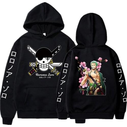 Funny Anime One Piece Hoodies Men Women Long Sleeve Sweatshirt Roronoa Zoro Hoodie Tops Clothes Harajuku
