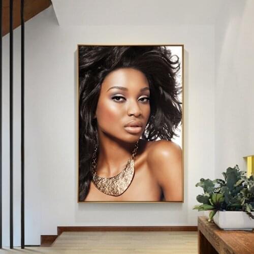 Modern African Nude Women Oil Painting on Canvas Cuadros Posters and Prints Wall Art Picture for Living Room Home Decor