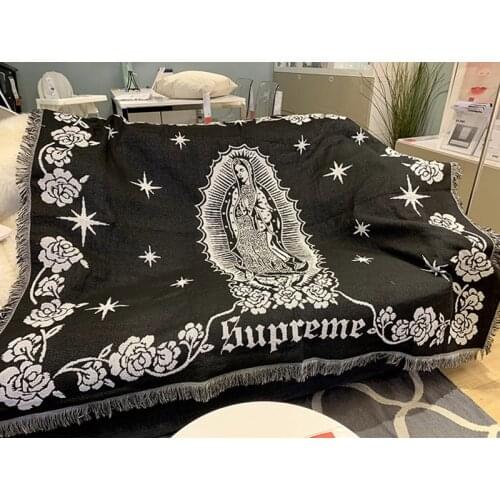Super Virgin Mary black white hot throw blanket home hotel decorative sofa towel tapestry outdoor carpets
