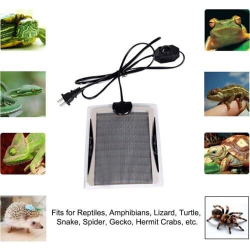 Reptile Heat Pad - Temperature Adjustable Under Tank Heater for Turtle/Snake/Lizard/Frog/Spider/Plant Box US Plug 110v/5w/15w
