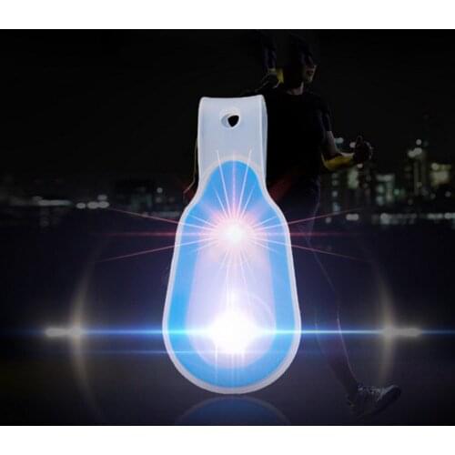 Outdoor Sport Bicycle Lights Clip-on Clothes LED Lamp Magnet Running Walking Cycling Night Safety Light Bult-in Battery