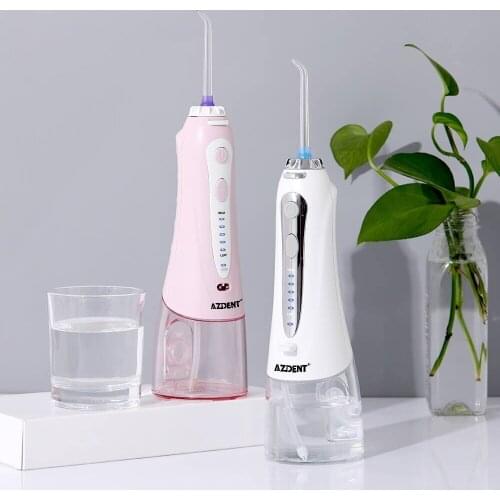 USB Rechargeable Water Floss Teeth Cleaner 5 Modes IPX7 Waterproof Newest Azdent Oral Irrigator Portable Water Dental Flosser