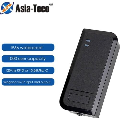 Waterproof Standalone Rfid door access control system 125Khz 13.56Mhz WG 26-37 output and input 1000 user with Management card