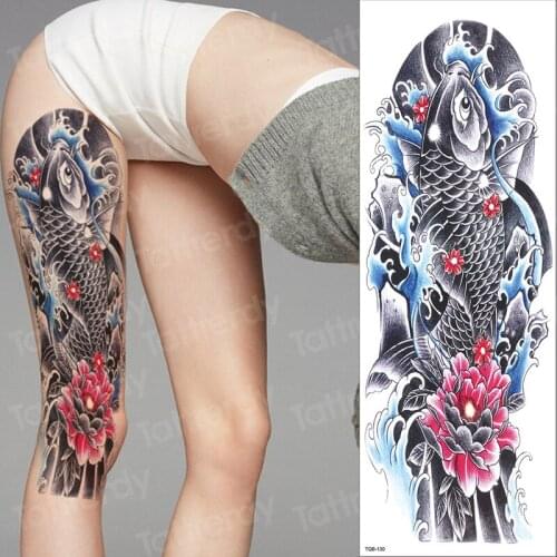 Arm sleeve temporary tattoos large thigh sexy body stickers bikini girl tattoo waterproof leg tatoo fake water transfer sheet