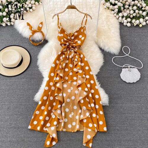 YORNMONA Summer Polka Dot Dresses