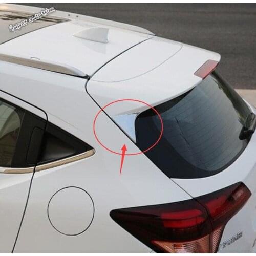 Lapetus Rear Tail Spoiler Triangle Panel Cover Trim 2 Pcs For Honda Vezel HR-V 2014 - 2019 ABS Accessories Exterior Refit Kit