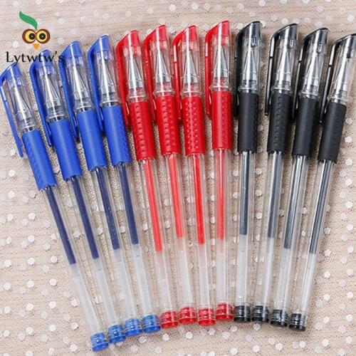 1 Piece Lytwtws Cute Kawaii Transparent Gift School Office Supplies Stationery Black Blue Red Ink Gel Pen