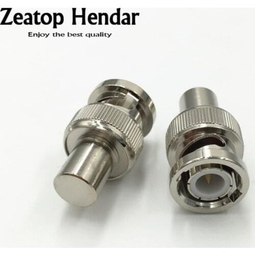 10Pcs Brass BNC Male Resistor Plug RF Coaxial Terminator Dummy Load Impedance 50 Ohm Connector Straight Adapter