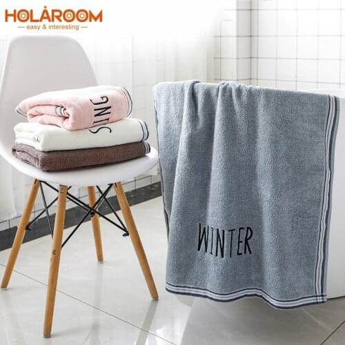 100% Cotton Towel Large Bath Towels Embroidered Spring Summer Autumn Winter Letter Pattern towel For Bathroom Shower Bath Towel