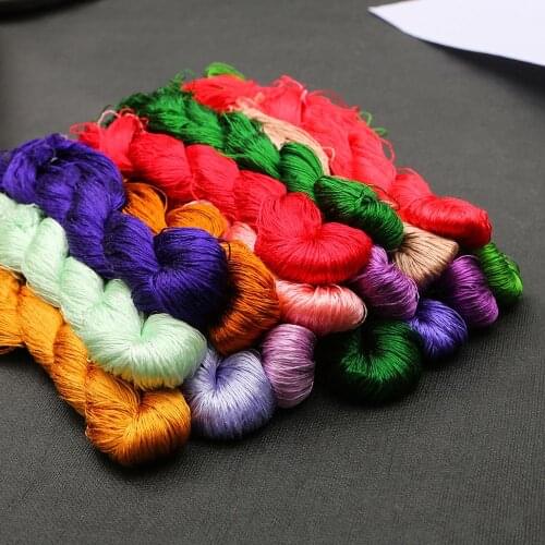 20m/pcs Silk Embroidery 100% Silk Thread Spiraea Embroide Silk Thread Small Sticks Of Hand Embroidery Embroider Cross Stitch