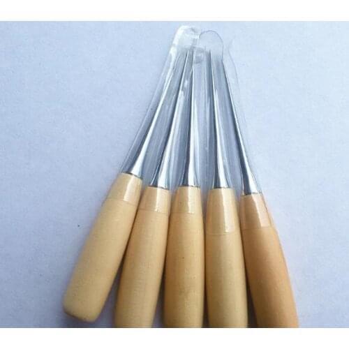 200PCS Professional Cloth Awl Sewing Tool Hole Punching Leather Wood Handle Awl Craft Stitching Leather Tools
