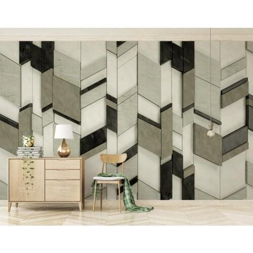 2021 mature and stable atmosphere stone texture diamond mosaic format stitching 3D stereo TV background wall