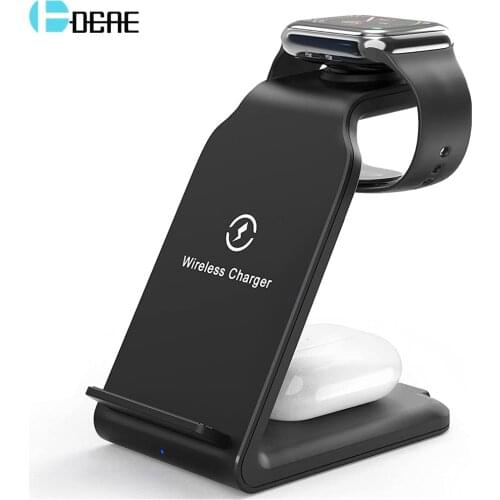 4 in 1 Qi Wireless Charger Stand for iPhone 12 11 XS XR X 8 USB 15W Fast Charging Dock Station For Apple Watch 6 SE Airpods Pro