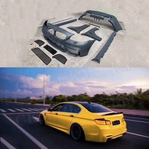 5 Series Car Front bumper Grill Side Fenders Rear bumper Side Skirts Aprons For BMW F10 F18 2011-2015 Body kit Car Styling