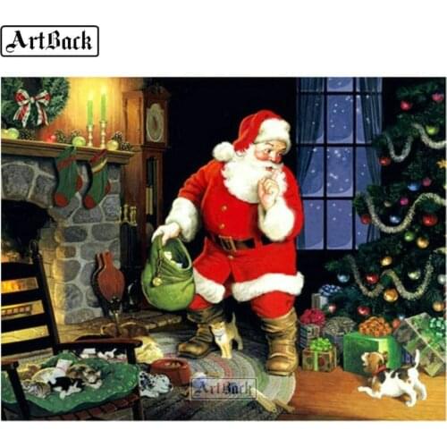 5d diamond painting santa reindeer full square & round merry christmas diamond mosaic 3d resin diamond embroidery craft sticke