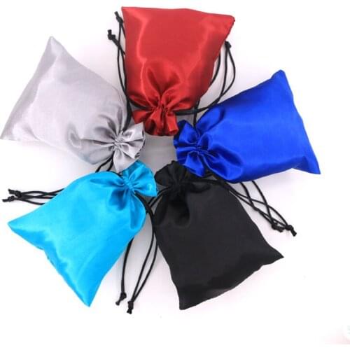 9*12cm 10pcs custom texts extra personalized Satin Drawstring Pouches Jewelry Organizer Package Bag bridesmaid Party Gift Bag