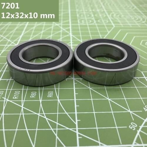 Axk Abec-7 1Pair 7201 7201c 2rz Hq1 P4 Db 12x32x10 Mm Sealed Angular Contact Speed Spindle Bearings Cnc Si3n4 Ceramic Ball