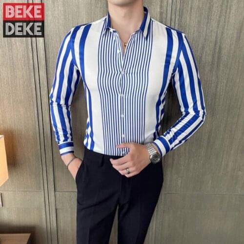 Мужские полосатые рубашки BEKEDEKE China At AliExpress