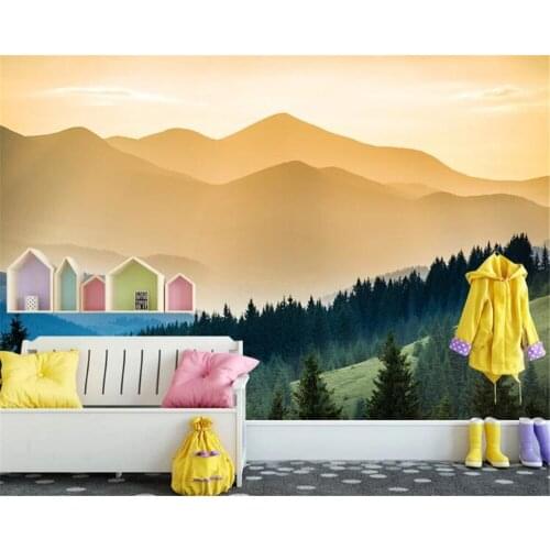 Bacal custom large 3d wallpaper mural Nordic beautiful simple mountain scenery for living room background wall paper murals