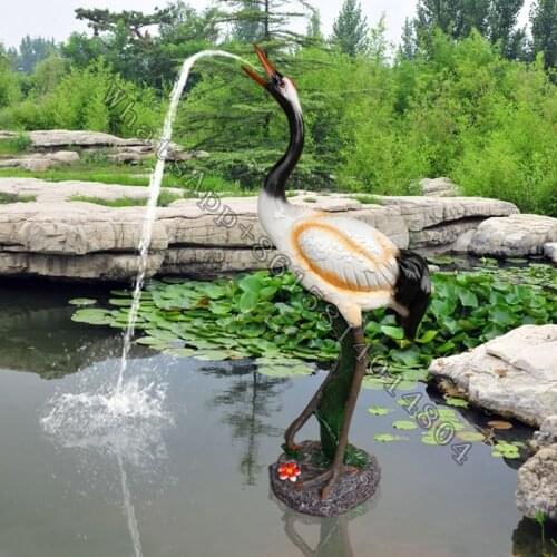 Landscape decoration design simulation animal fairy crane red crowned crane villa rockery courtyard decoration sculpture