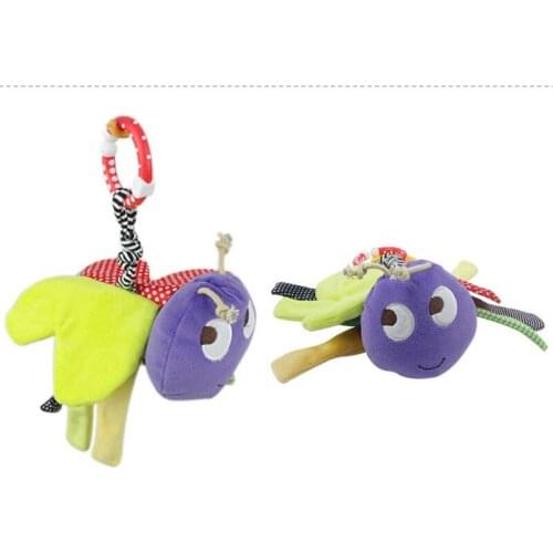 Baby Rattles hanging Bee with sound Cute Animals Infant Baby Crib Stroller Toy Teether Plush Newborn Bed Bee Play Doll
