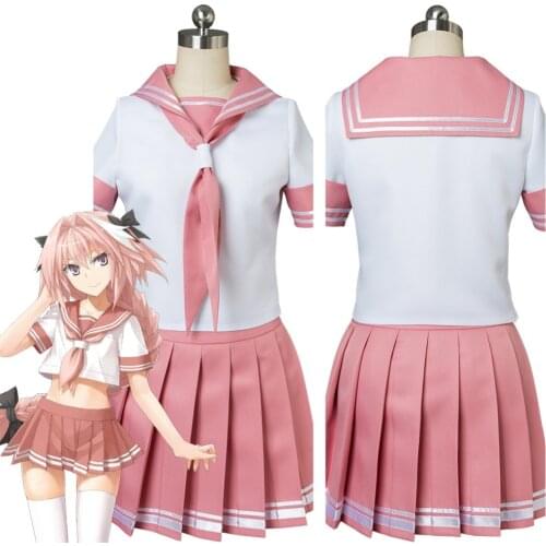 FGO Fate Grand Order/Apocrypha Rider Astolfo Asutorufo Cosplay Costumes Astolfo Navy Costume School Uniform Sailor Suit