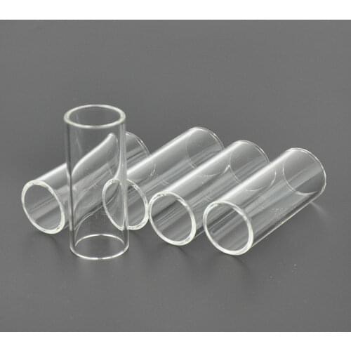 Lots of 12 pcs Guitar Slide Clear Transparent Glass Tube Bottleneck 60mm