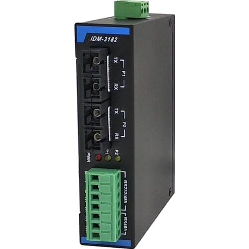 IDM-3182 Bidirectional 485 Fiber Self-healing Ring Optical Terminals Ring Network RS232/485 Relay Optical Cat in Optical Fiber T