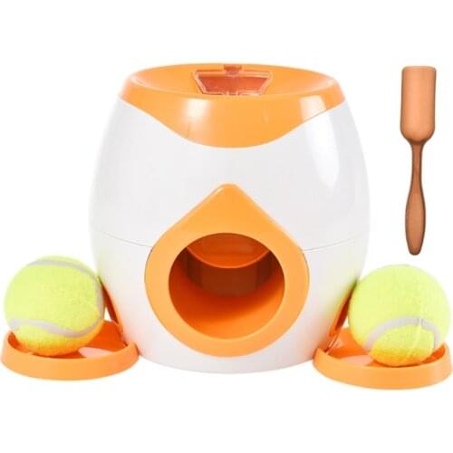 Interactive Pet Ball Launcher Toy Dog Tennis Food Reward Machine Thrower Slow Feeder for Cats Puppy