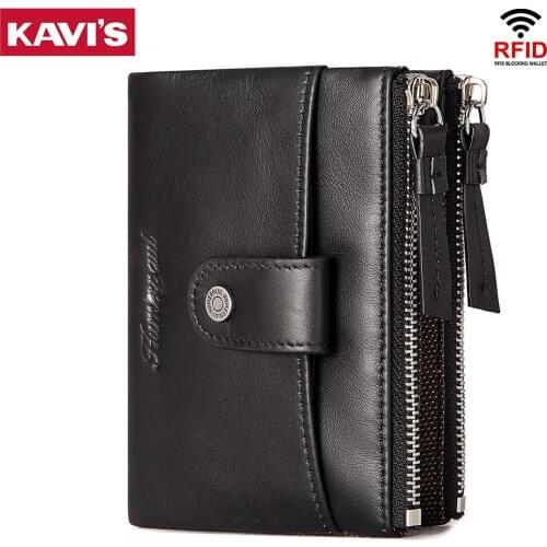 Quality Mens Wallet Genuine Leather Purse Male Rfid Short Wallet Multifunction Storage Bag Coin Purse Wallets Card Bags New