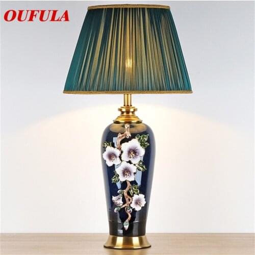 DLMH Ceramic Table Lamps Desk Luxury Modern Contemporary Fabric for Foyer Living Room Office Creative Bed Room Hotel