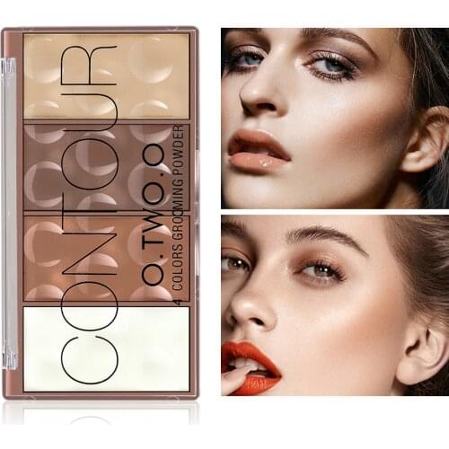 Contour Palette Face Shading Grooming Powder Makeup 4 Colors Long-Lasting Face Make Up Contouring Bronzer Cosmetics