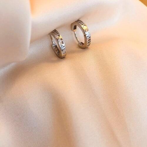 Miuoxion Vintage Roman Numeral Earrings Personality Simple Fashion Jewelry For Women Feature Namour Charm Gift All Seasons