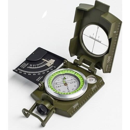 Multifunctional American Compass with Scale, Level, Vertical Dial, Incline Meter, Luminous Survival Source Outdoor Compass