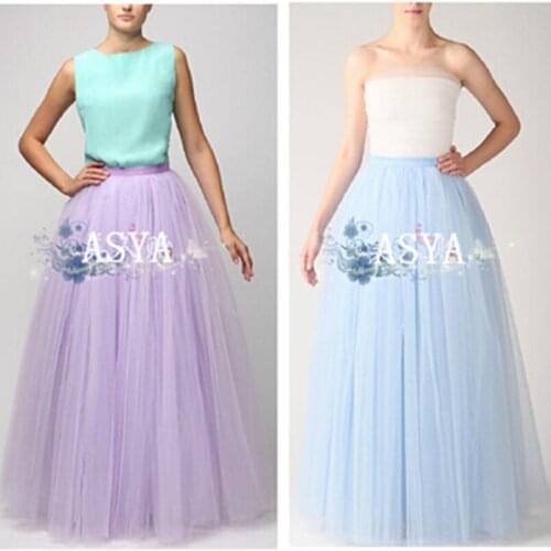 New Autumn 2020 Women Lace Tulle Skirt High waist Floor Length Lace Plus Size M-XXL Female Tutu Skirts Long Maxi Skirt Female