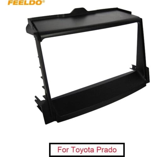 FEELDO Car Radio Fascia Frame Adapter For Toyota Prado 2010 Stereo 2Din Dash Panel Frame Refitting Mount Kit #FD4898