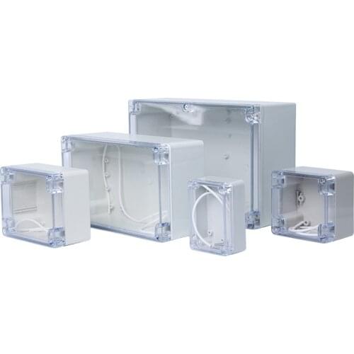 Transparent ABS waterproof junction box manager box DIY electronic case storage safe electronic equipment shell mounting box