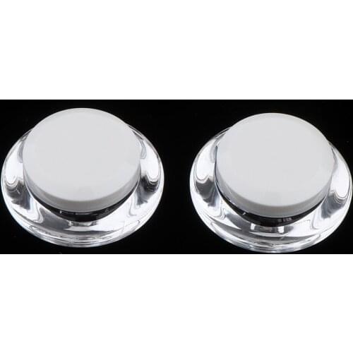 2 Pieces Empty Plastic Refill Sample Containers 3/7/10/15 Gram Size Round Cosmetic Makeup Pot Jars with Screw Cap