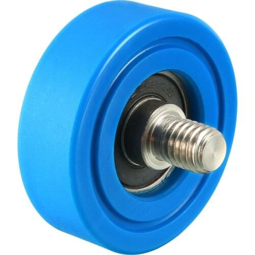 Uxcell Roller Idler Bearing Pulley Sliding Conveyor Wheel Threaded Rod 40x13x1mm blue 2pcs
