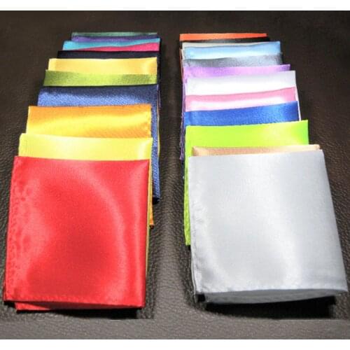 Luxury Mens Handkerchief Solid Color Hankies Silk Hanky Business Pocket Square Chest Towel Mens Wedding Party Gifts 22cm