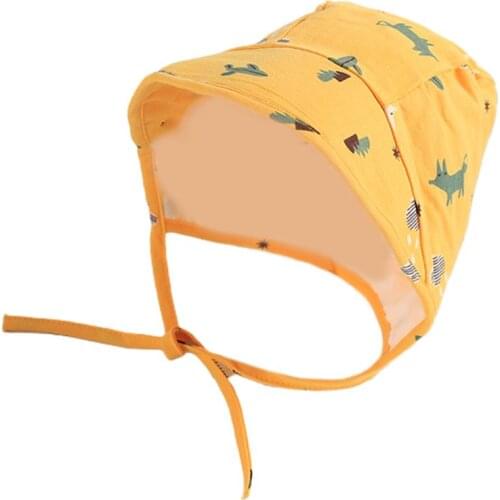 Infant Baby Wide Brim Sun Bonnet Hat Cartoon Animal Earflap Strap Beanie Cap 50JB
