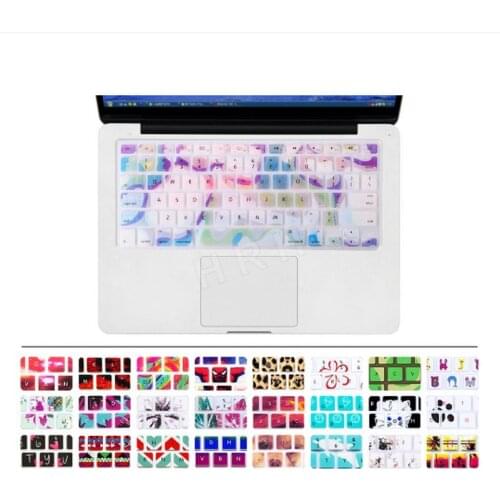 Silicone Rainbow Keyboard Cover Marble Pattern Keypad Skin Protector for Apple Macbook Pro 13 15 17 Air 13 Retina 13 US layout