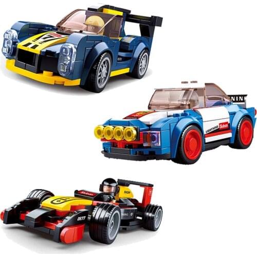 Speed Champions F1 Off-Road Sports Classic Model Stickers Building Blocks Kit Bricks Toys for Children Gift Formula Racing Car