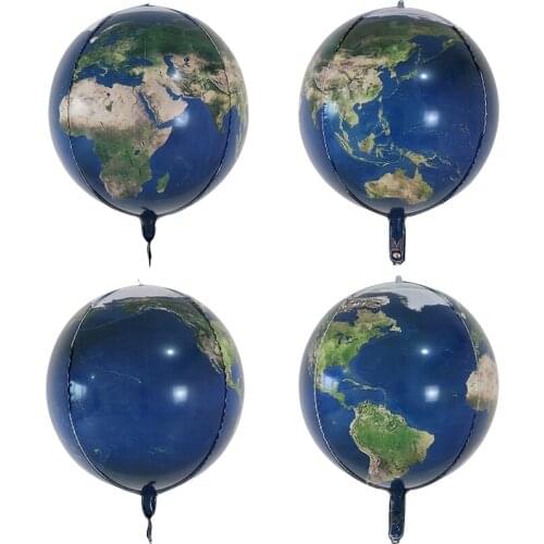 20pcs/lot 22inch 4D Earth Foil Balloon Earth Day World Map Balloons Green Day Birthday Party Decoration Air Globos Kids Toy Gift