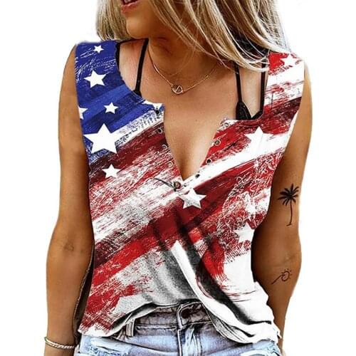 Womens Sexy V Neck Sleeveless T Shirt Summer New Vest Top Printing Short-sleeved Shirt Fashionable Plus Size Ropa De Mujer