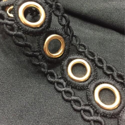 10Yards Beaded Chain Gold Single Row Metal Buttons Lace Trimming Ribbon DIY Handmade Bead Clothing Sewing Accessories Applique